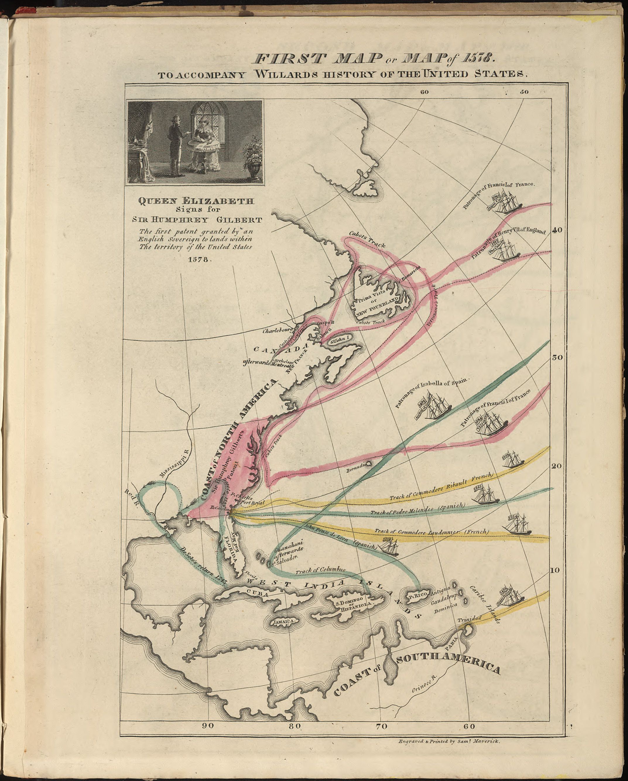 Emma Willard, “First” Map of American History