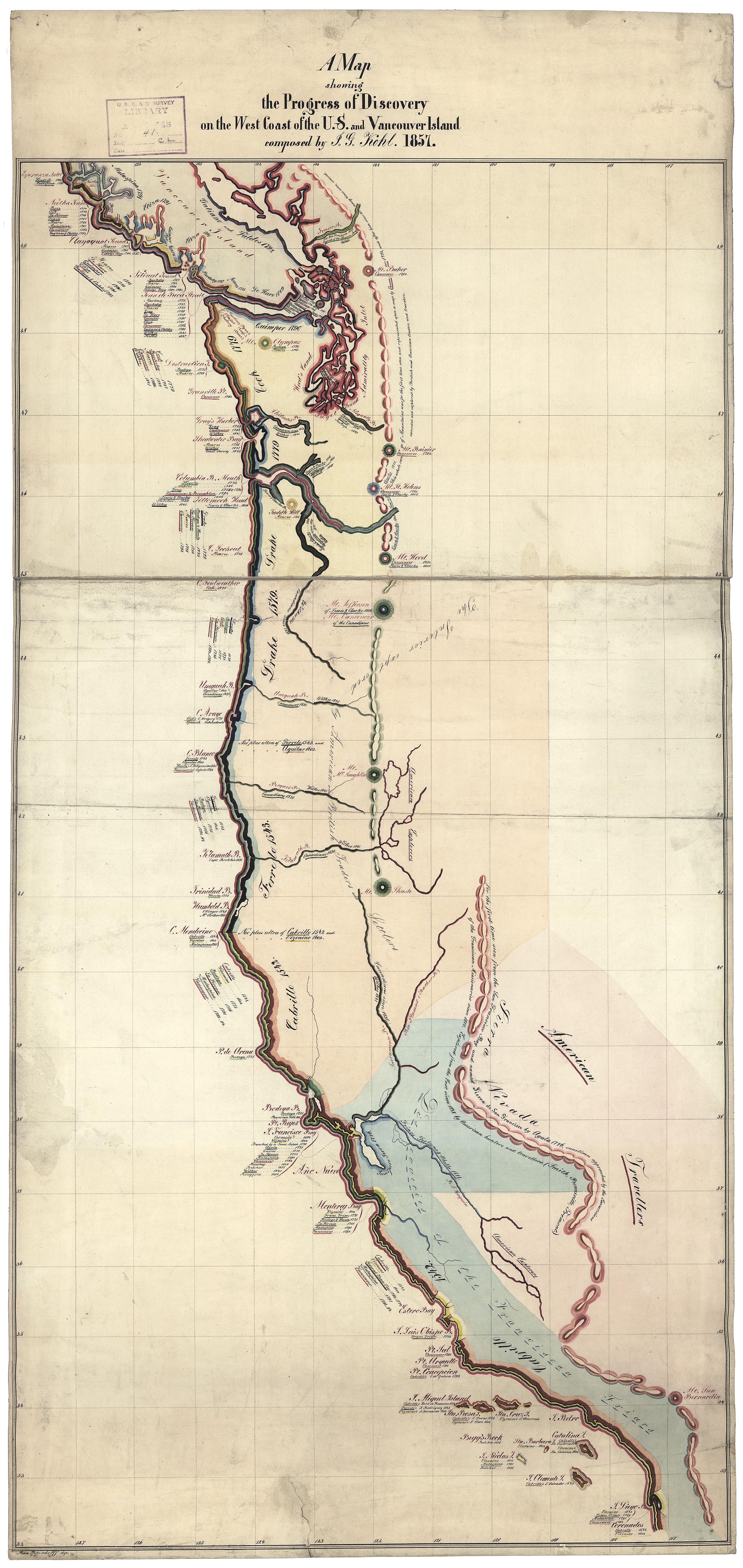 A Map Showing the Progress of Discovery on the West Coast