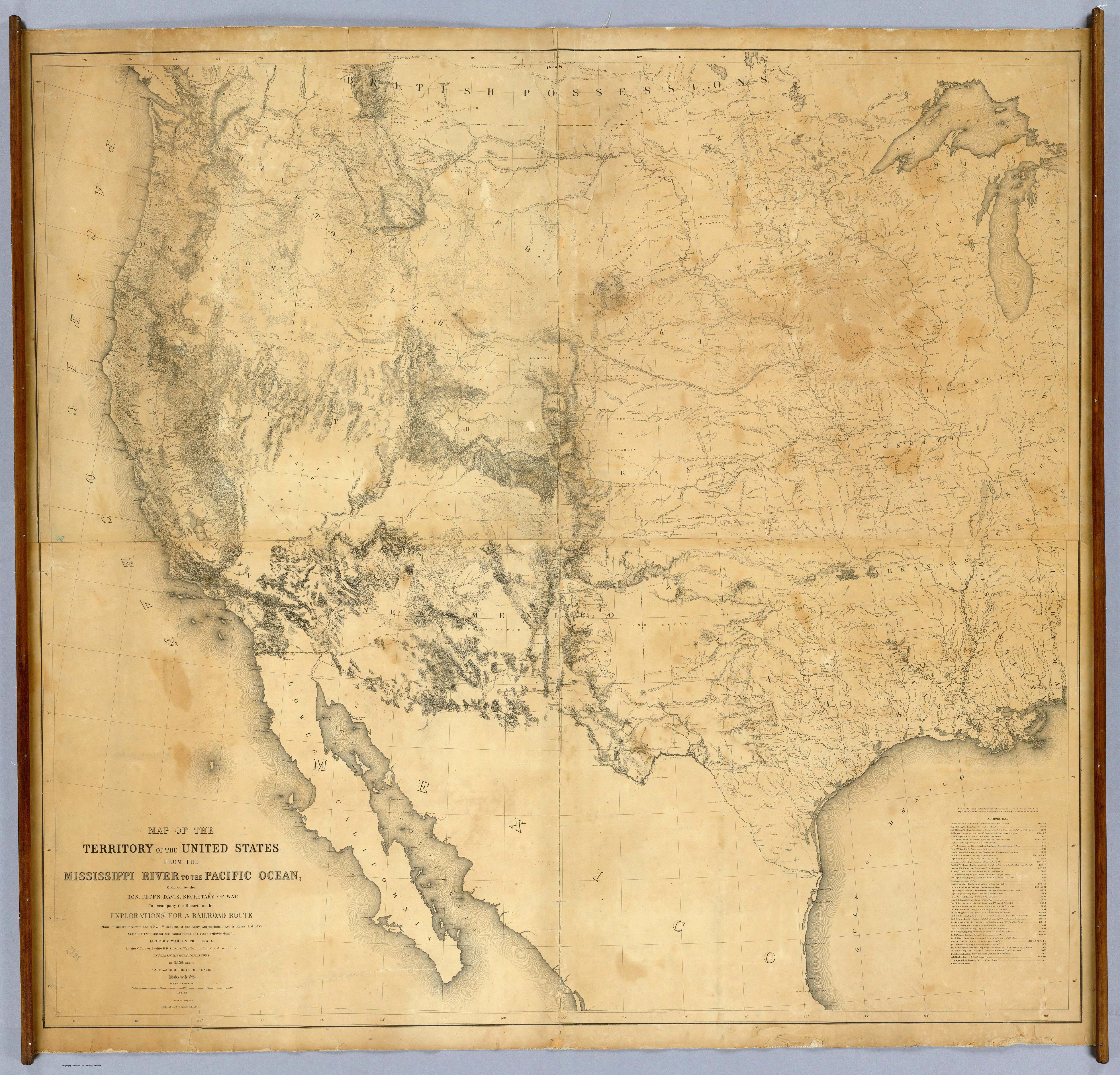 Map of the Territory of the U.S. from the Mississippi to the Pacific Ocean