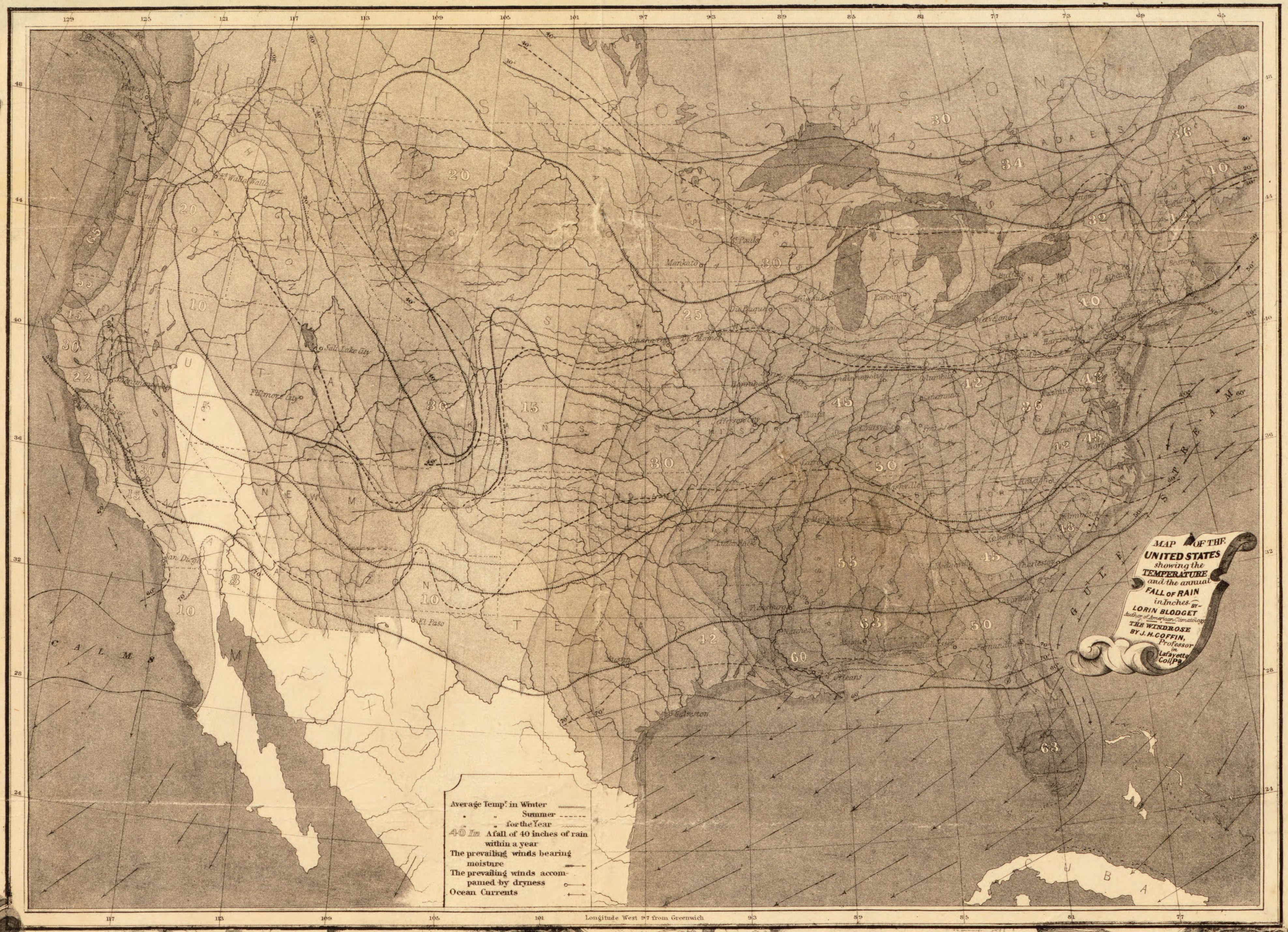 Map of Temperature and Rainfall