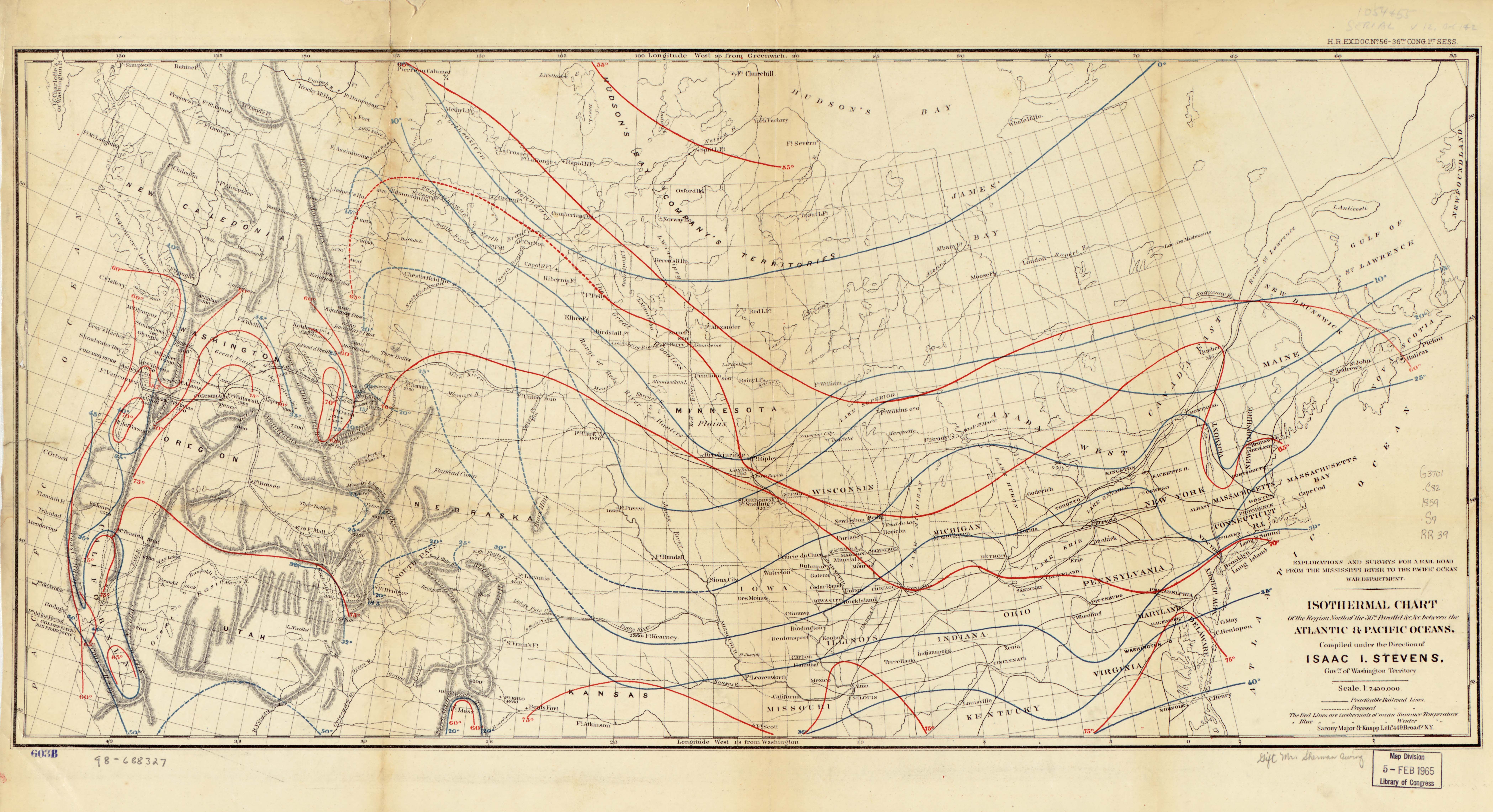 Isothermal Chart of the Region North of the 36th Parallel &c.