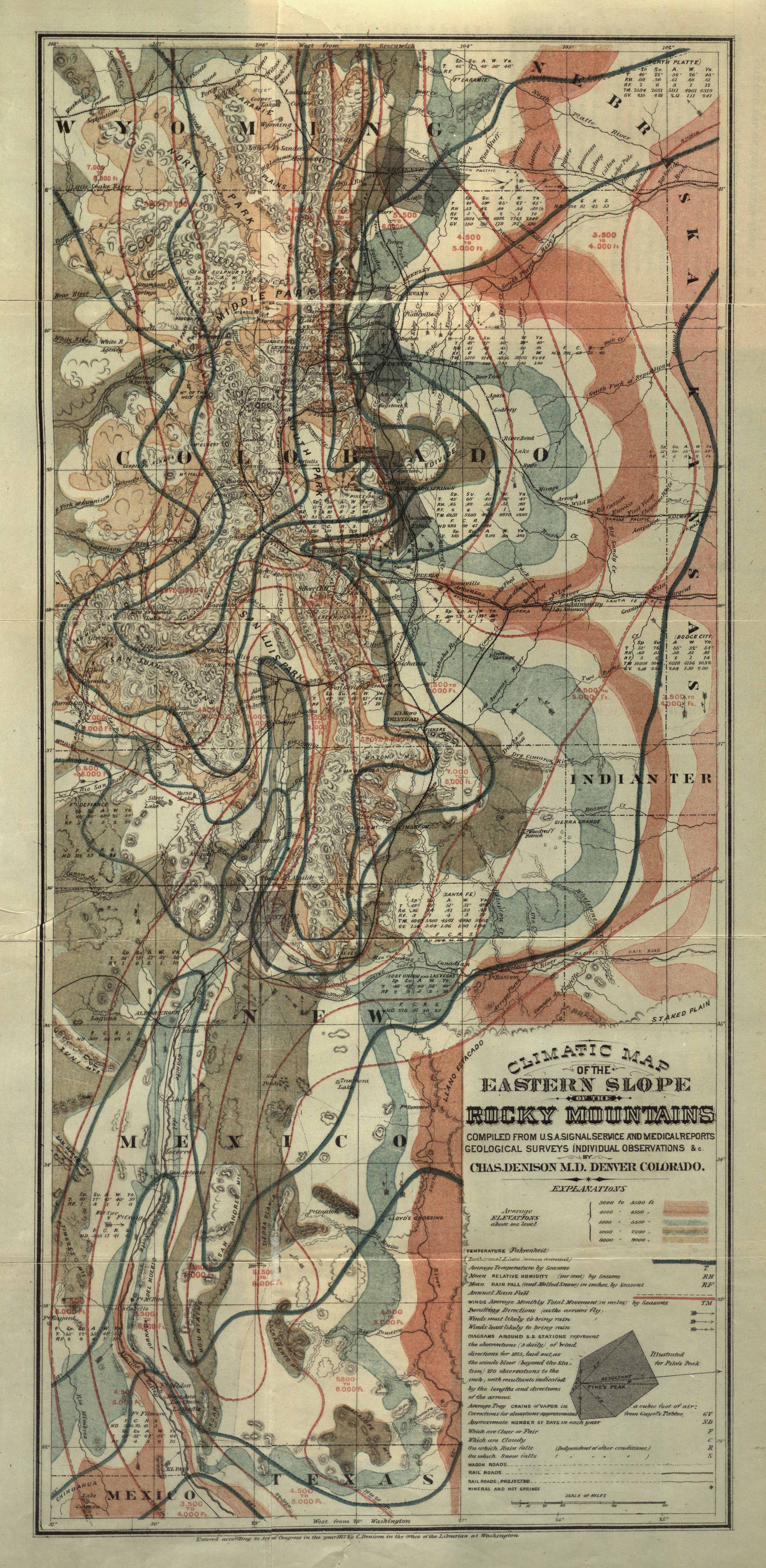 Climatic Map of the Eastern Slope of the Rocky Mountains