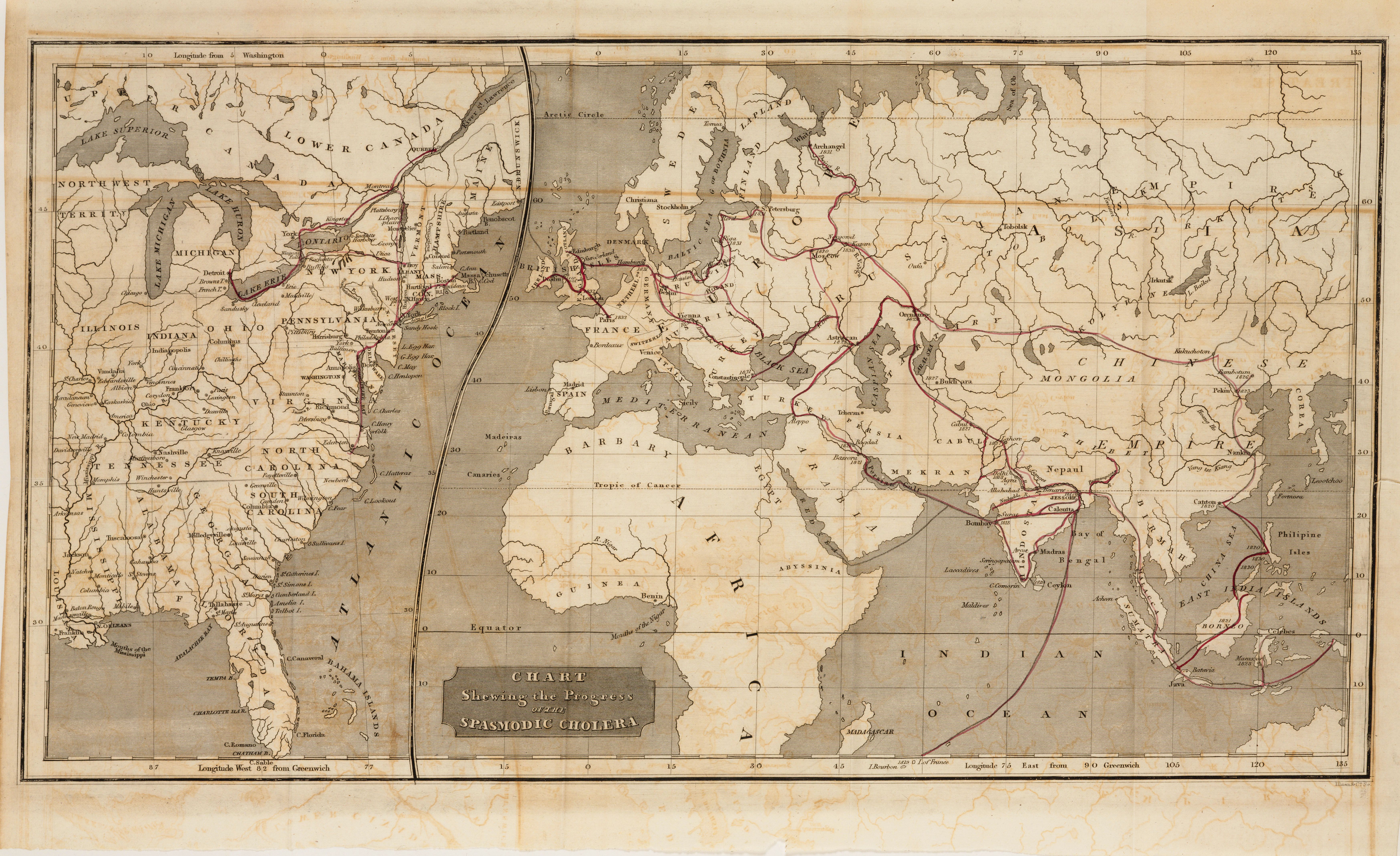Chart Shewing the Progress of Spasmodic Cholera