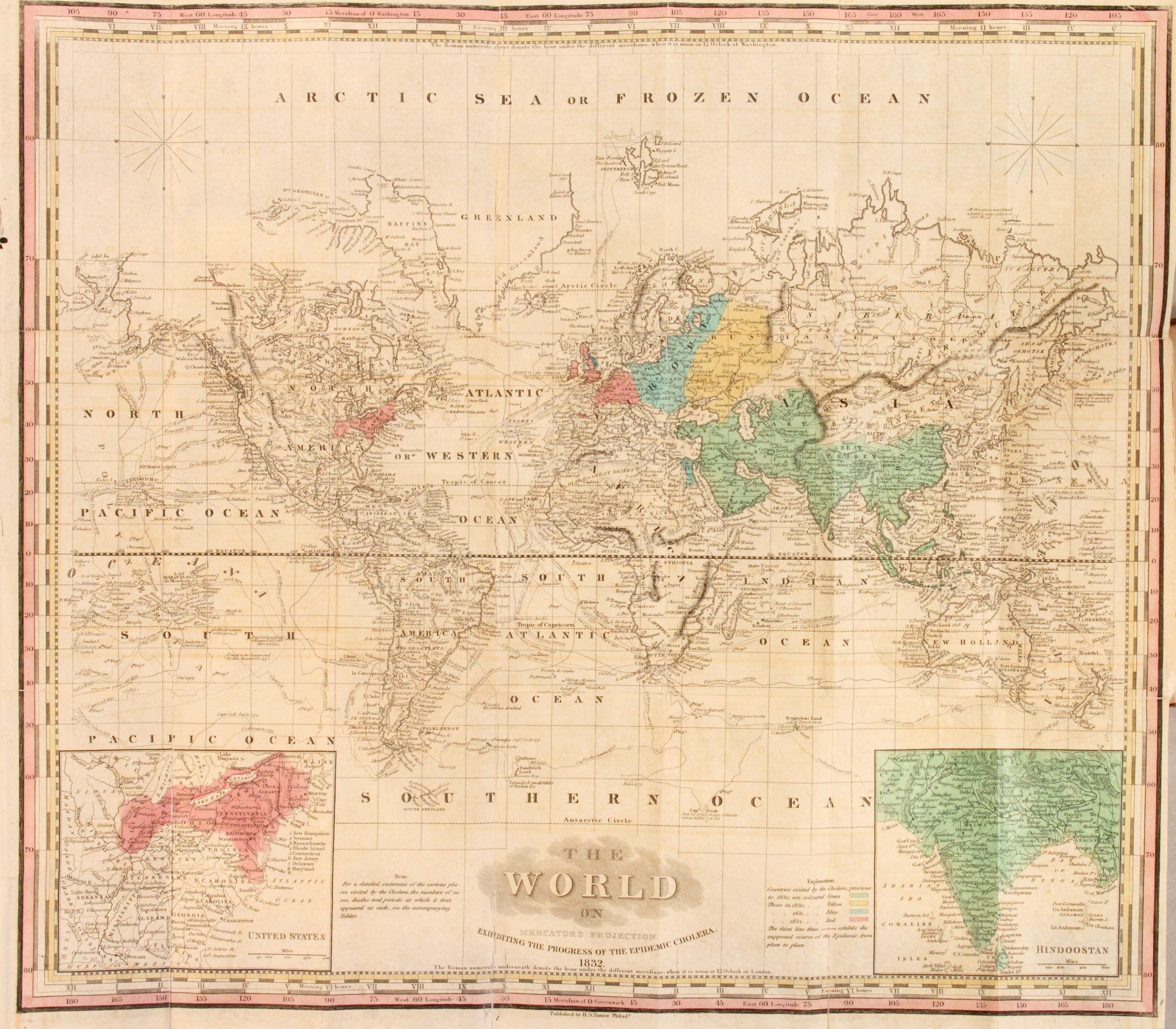 A Map of the World Exhibiting the Progress of Cholera