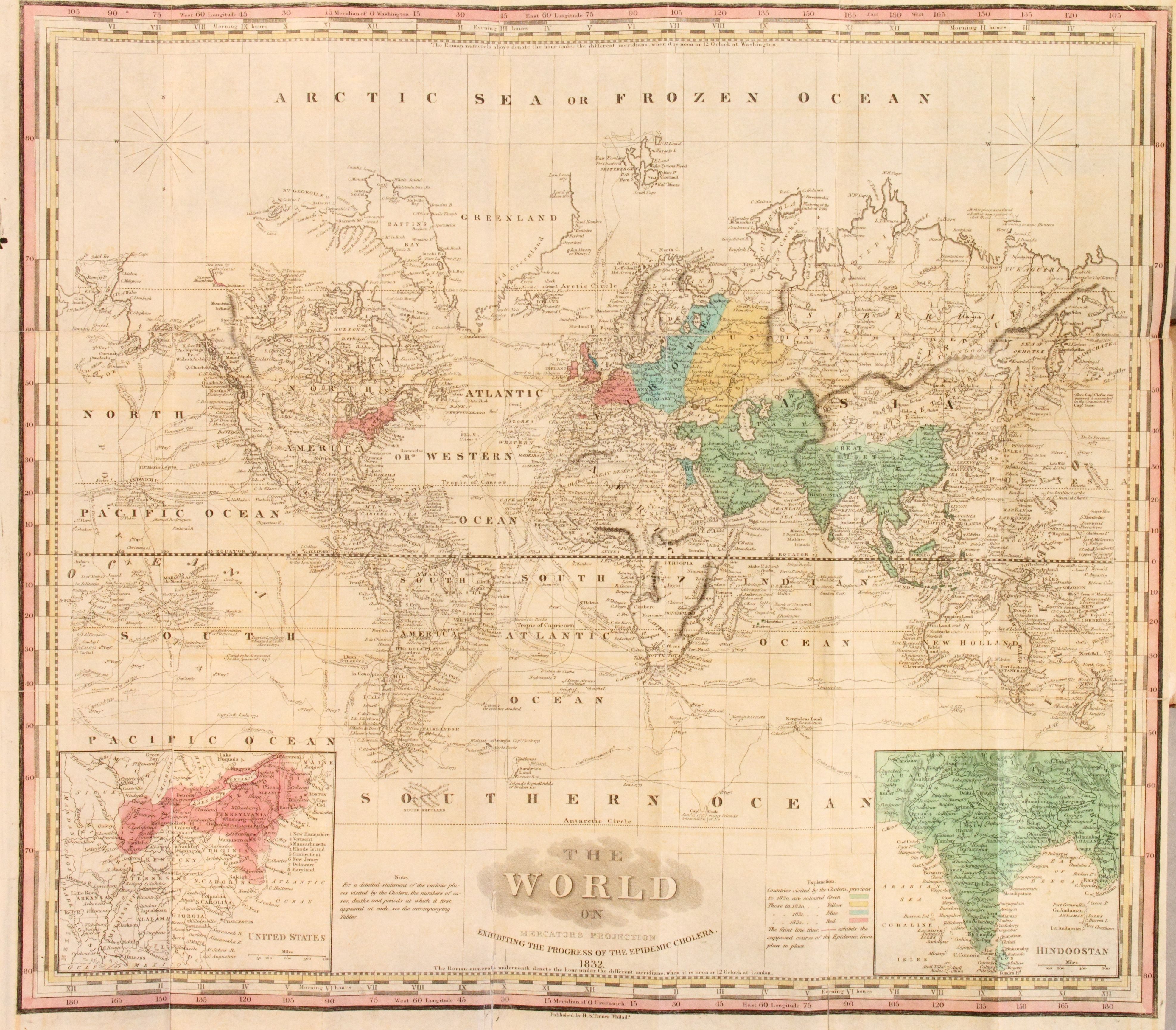 A Map of the World Exhibiting the Progress of Cholera