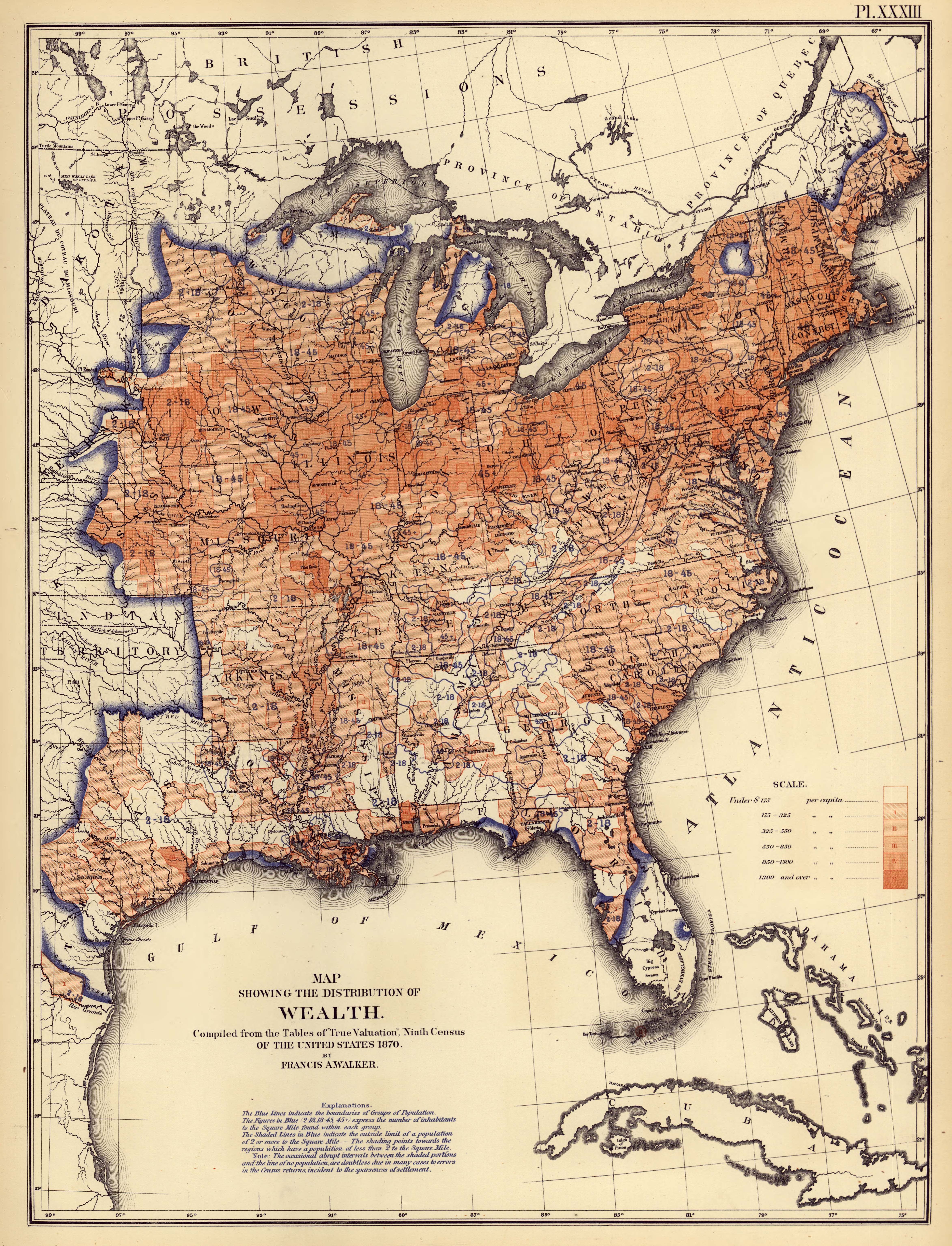 Map Showing the Distribution of Wealth