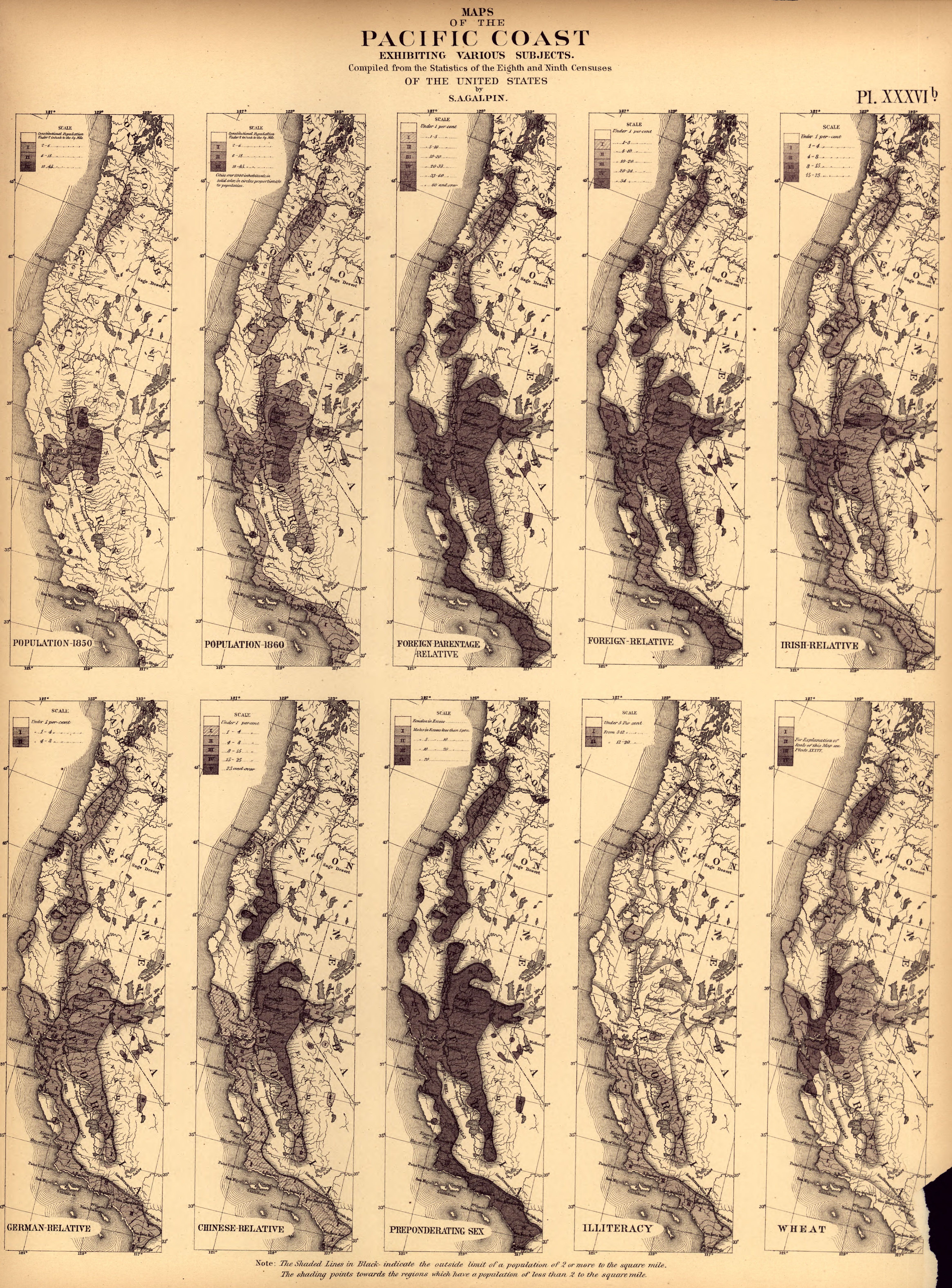 Maps of the Pacific Coast Exhibiting Various Subjects
