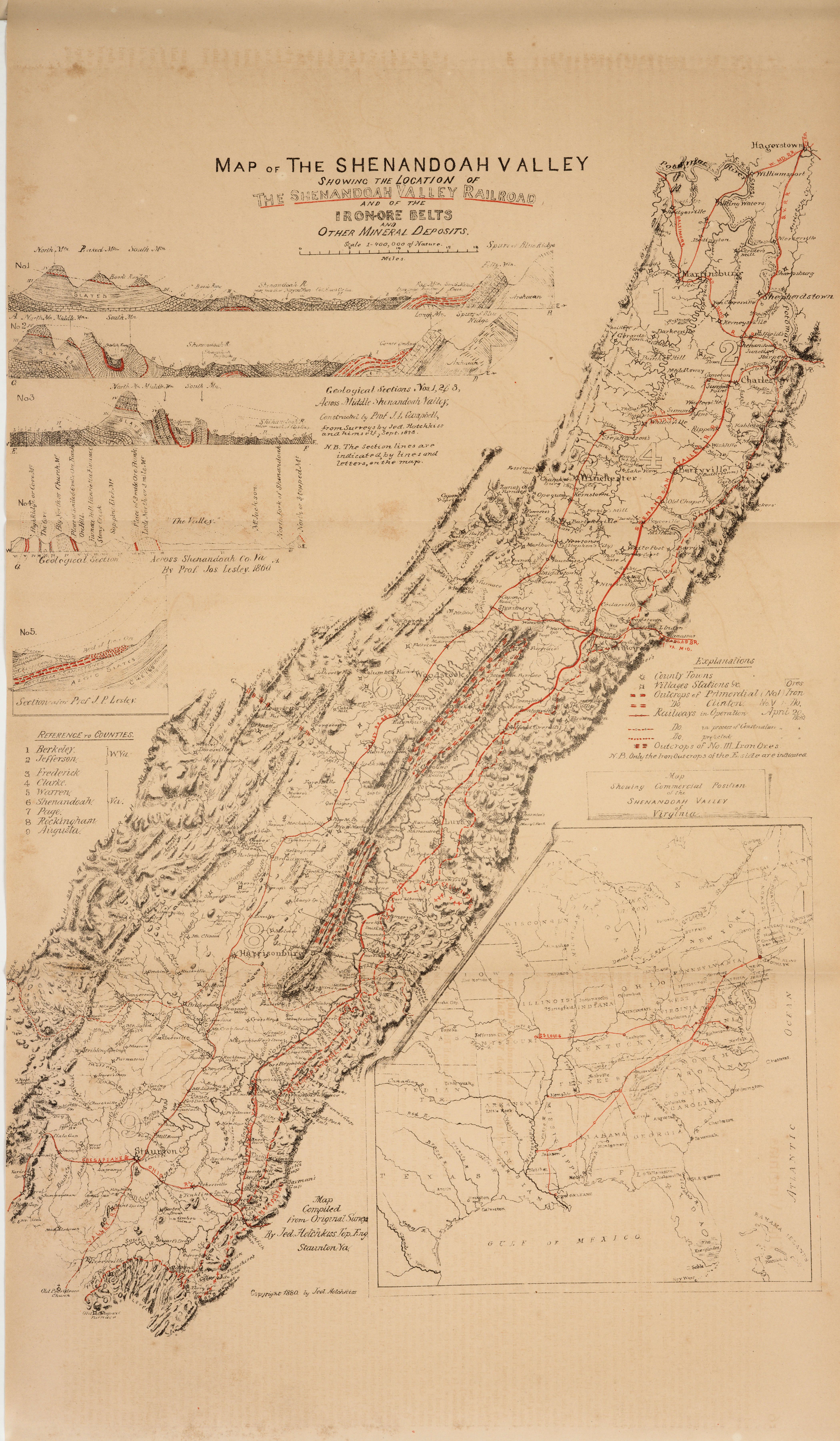 Map of the Shenandoah Valley