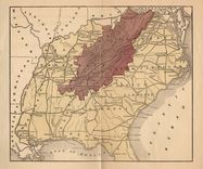 Map of Slavery and the American South (1863)