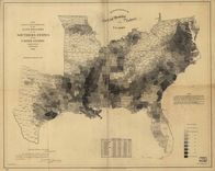 Map Showing the Distribution of the Slave Population of the Southern States