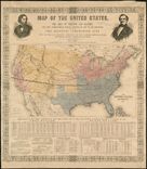 Map of the United States, Showing by Colors the Area of Freedom and Slavery